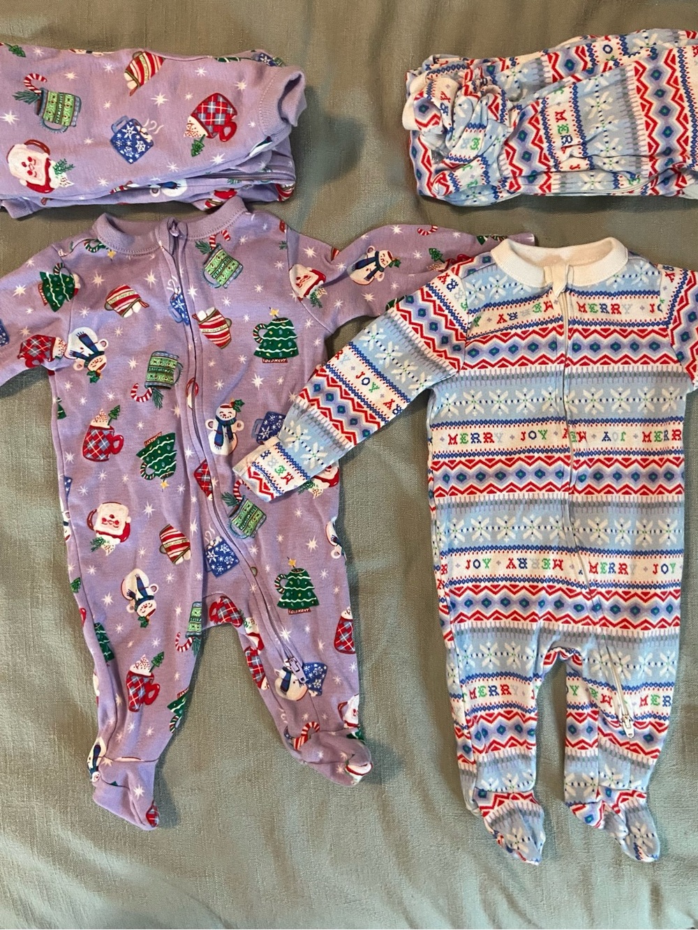 Baby 2-way zipper onesies - 0-3 months